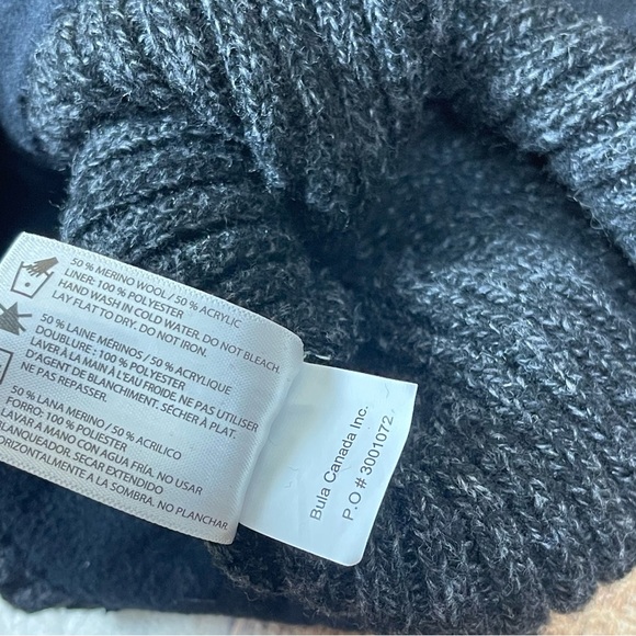 Bula Merino Wool Fleece Winter Beanie Hat Warm Ribbed Outdoor Camping Hiking - Picture 5 of 6